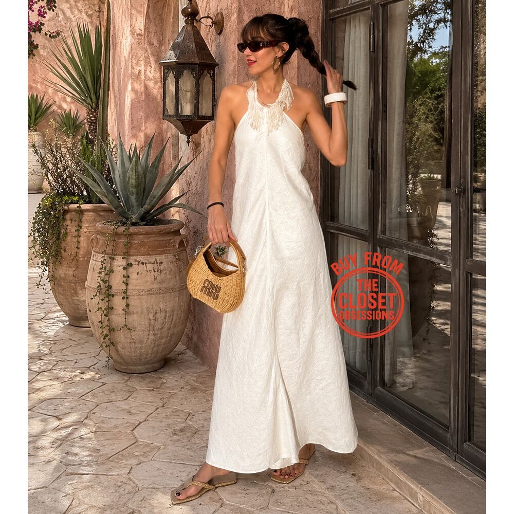 ZARA Limited Edition Beige Linen Maxi Dress NWT | Blogger Favorite